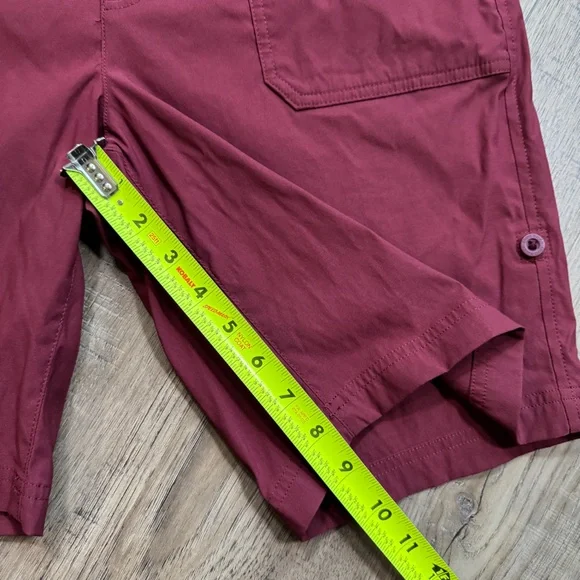Eddie Bauer Maroon Women's Rolled Hem Bermuda Shorts - Size 8 - Picture 2 of 15